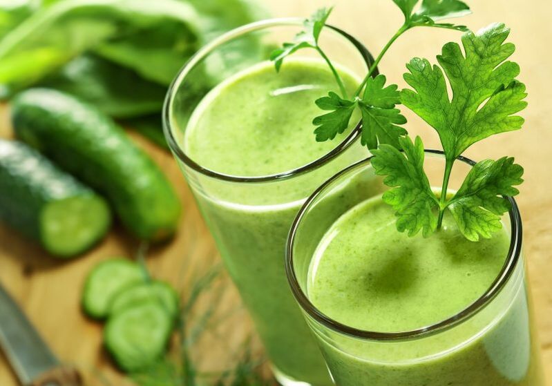 Cucumber juice with parsley for prostatitis